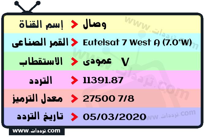 تردد قناة وصال الجديد